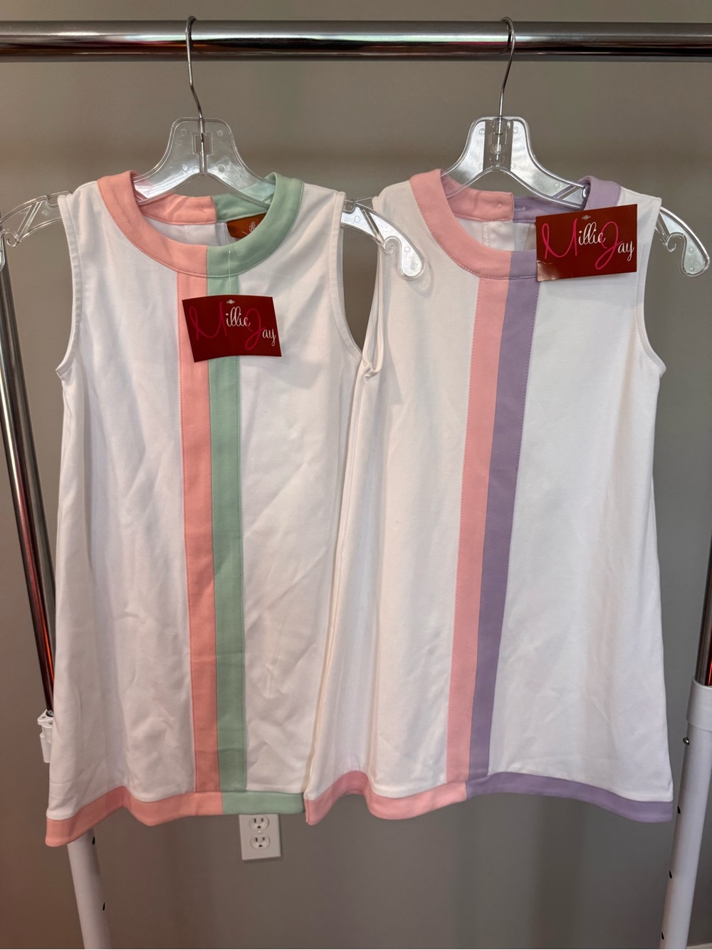 Millie Jay NWT Girls Size 10 Pink & Mint and Pink & Lavender Trim